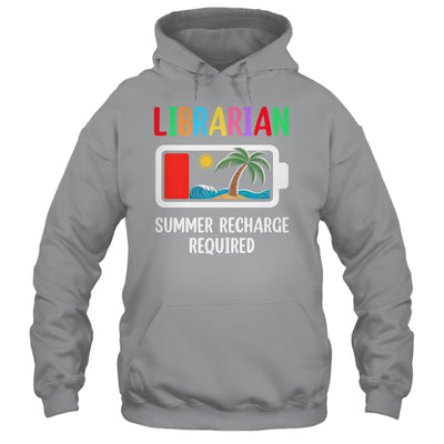 Cute Librarian Summer Recharge Required Last Day Of School Shirt & Tank Top | siriusteestore