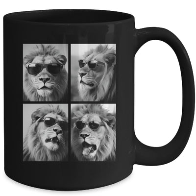 Cute Lions With Sunglasses Cool Lion Animals Funny Photo Mug | siriusteestore