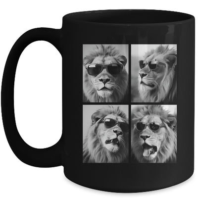 Cute Lions With Sunglasses Cool Lion Animals Funny Photo Mug | siriusteestore