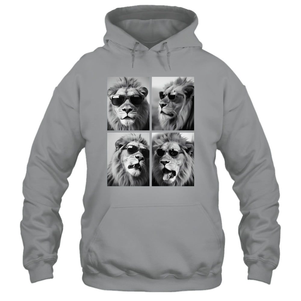 Cute Lions With Sunglasses Cool Lion Animals Funny Photo Shirt & Hoodie | siriusteestore