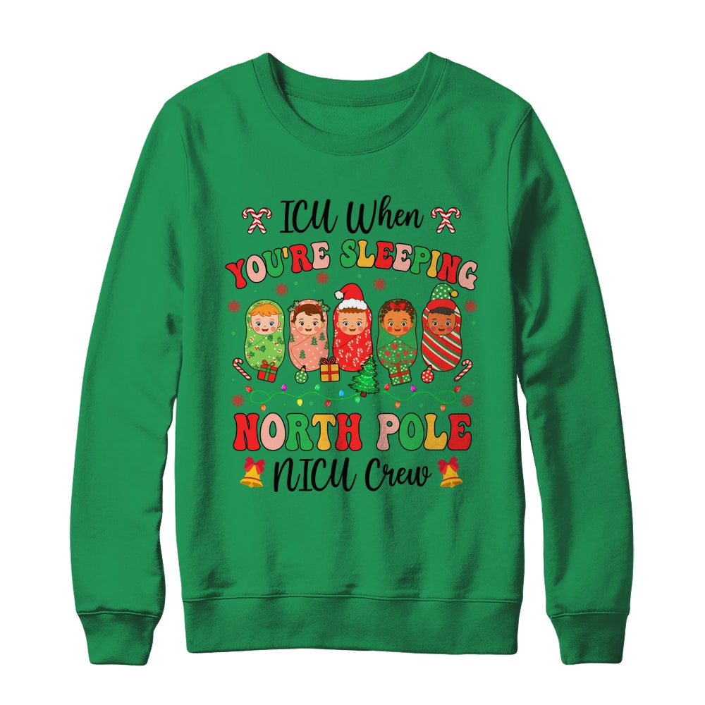 Cute NICU Crew Christmas Pediatric Nurse Healthcare Workers Shirt & Sweatshirt | siriusteestore