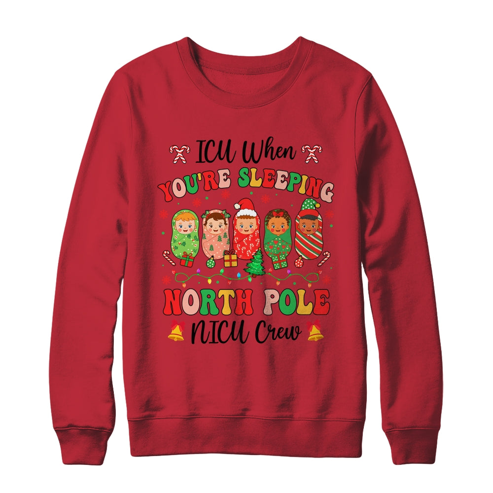 Cute NICU Crew Christmas Pediatric Nurse Healthcare Workers Shirt & Sweatshirt | siriusteestore