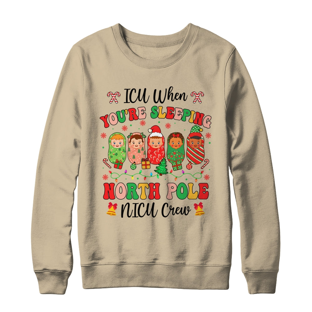 Cute NICU Crew Christmas Pediatric Nurse Healthcare Workers Shirt & Sweatshirt | siriusteestore
