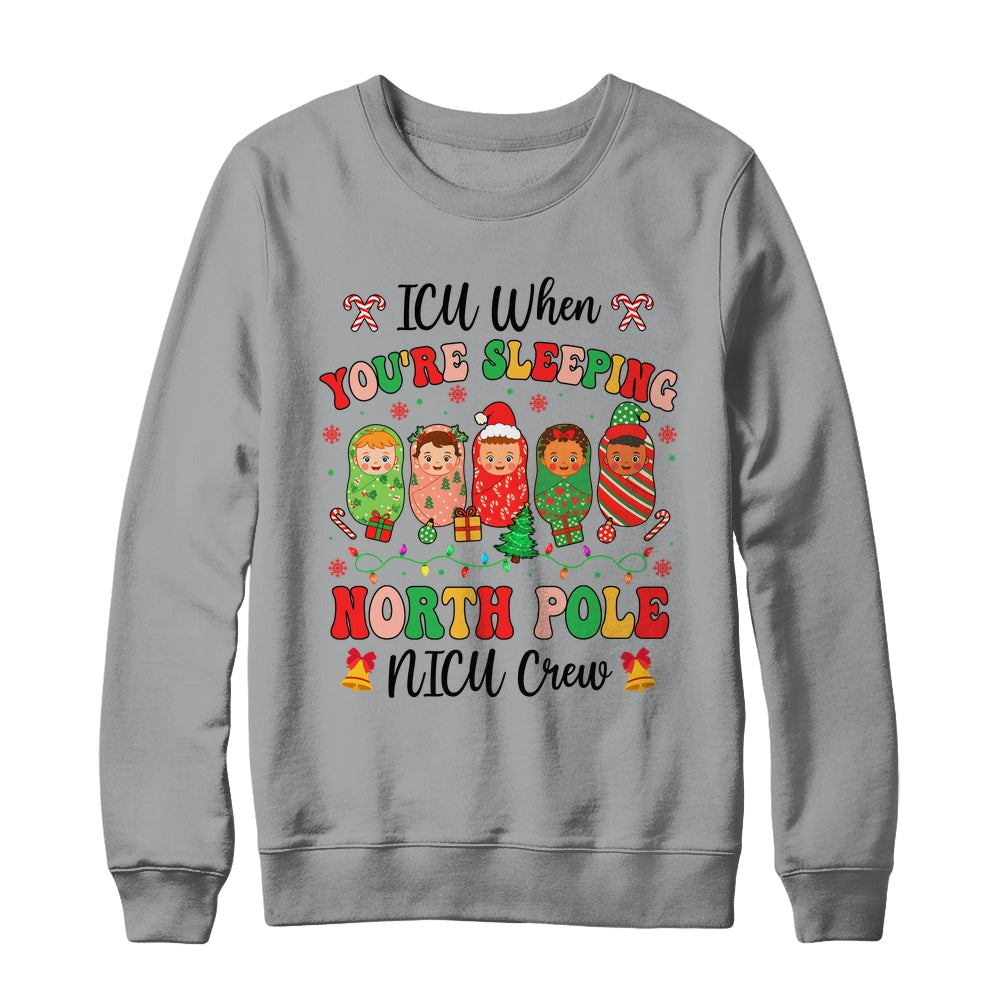 Cute NICU Crew Christmas Pediatric Nurse Healthcare Workers Shirt & Sweatshirt | siriusteestore
