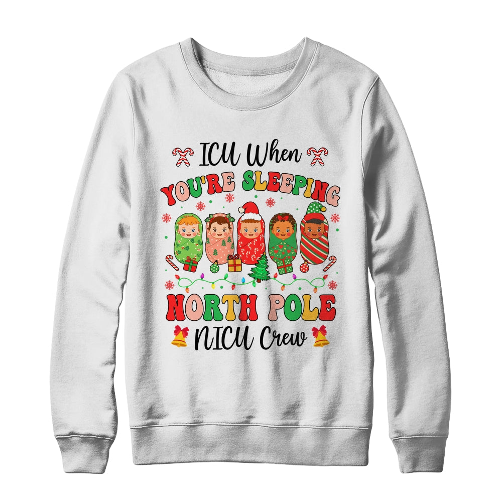 Cute NICU Crew Christmas Pediatric Nurse Healthcare Workers Shirt & Sweatshirt | siriusteestore