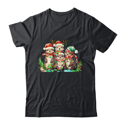 Cute Otter Christmas Funny Xmas Lights Animals Lover Shirt & Sweatshirt | siriusteestore