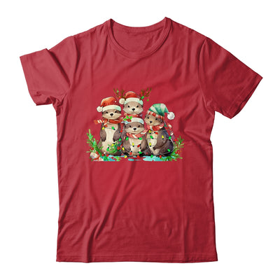 Cute Otter Christmas Funny Xmas Lights Animals Lover Shirt & Sweatshirt | siriusteestore