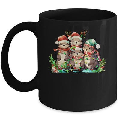 Cute Otter Christmas Funny Xmas Lights Animals Lover Mug | siriusteestore