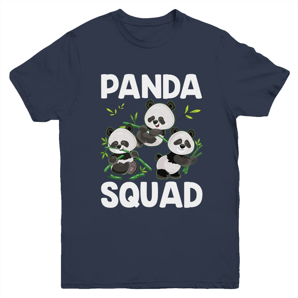 Cute Panda Family Graphic Panda Squad For Boy Girl Youth Shirt | siriusteestore