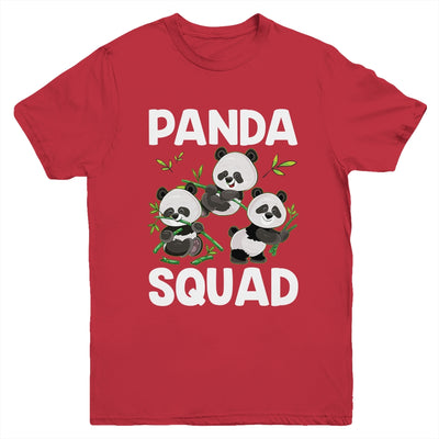 Cute Panda Family Graphic Panda Squad For Boy Girl Youth Shirt | siriusteestore
