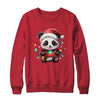 Cute Panda Santa Christmas Light Christmas Panda Women Kids Shirt & Sweatshirt | siriusteestore
