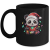 Cute Panda Santa Christmas Light Christmas Panda Women Kids Mug | siriusteestore