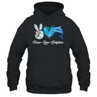 Cute Peace Love Dolphin Design For Men Women Kids Aquatic Shirt & Tank Top | siriusteestore