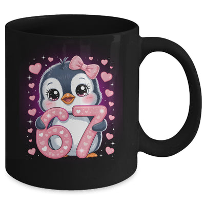 Cute Penguin 67 Six Seven Valentine Heart Lovers 6 7 Meme Mug | siriusteestore