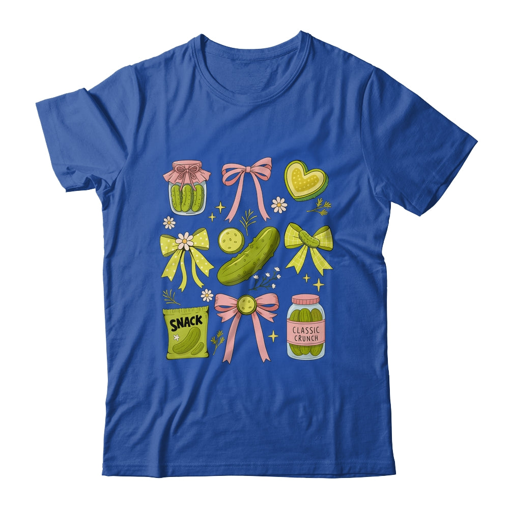 Cute Pickle Bow Funny Snack Pickle Lover Pink Coquette Shirt & Tank Top | siriusteestore