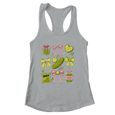 Cute Pickle Bow Funny Snack Pickle Lover Pink Coquette Shirt & Tank Top | siriusteestore
