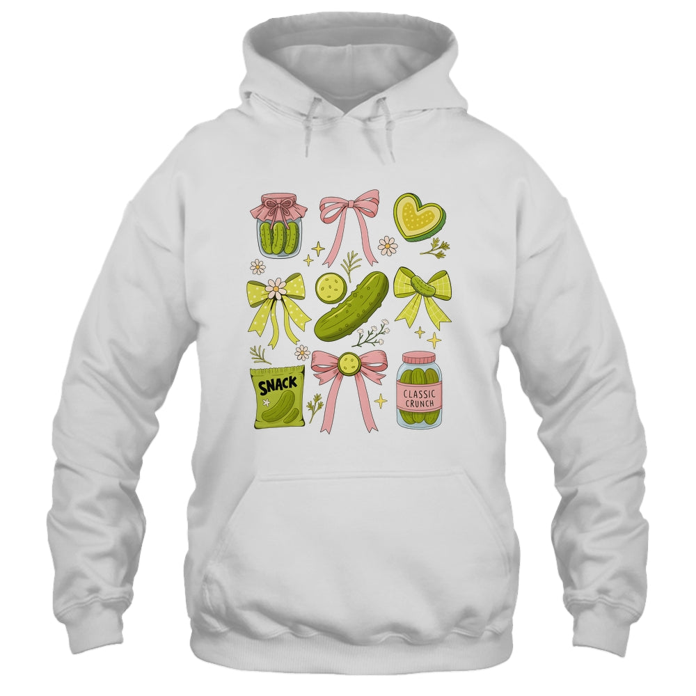 Cute Pickle Bow Funny Snack Pickle Lover Pink Coquette Shirt & Tank Top | siriusteestore