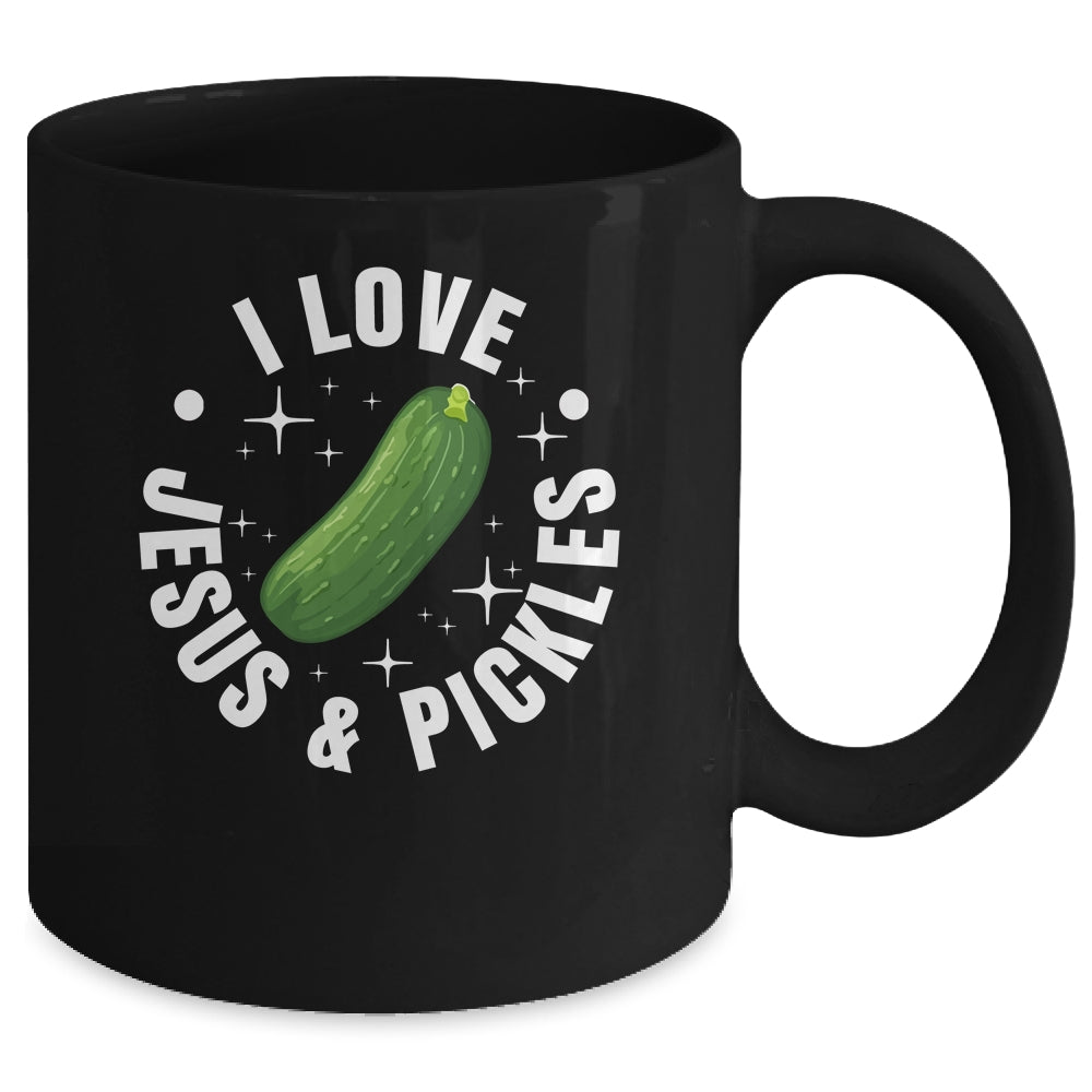 Cute Pickle Design For Men Women Kids Jesus Pickle Lovers Mug | siriusteestore