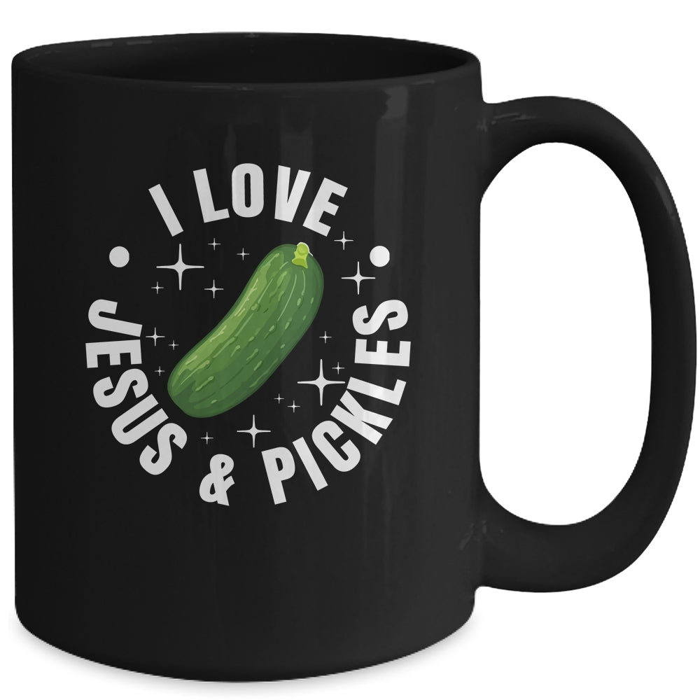 Cute Pickle Design For Men Women Kids Jesus Pickle Lovers Mug | siriusteestore