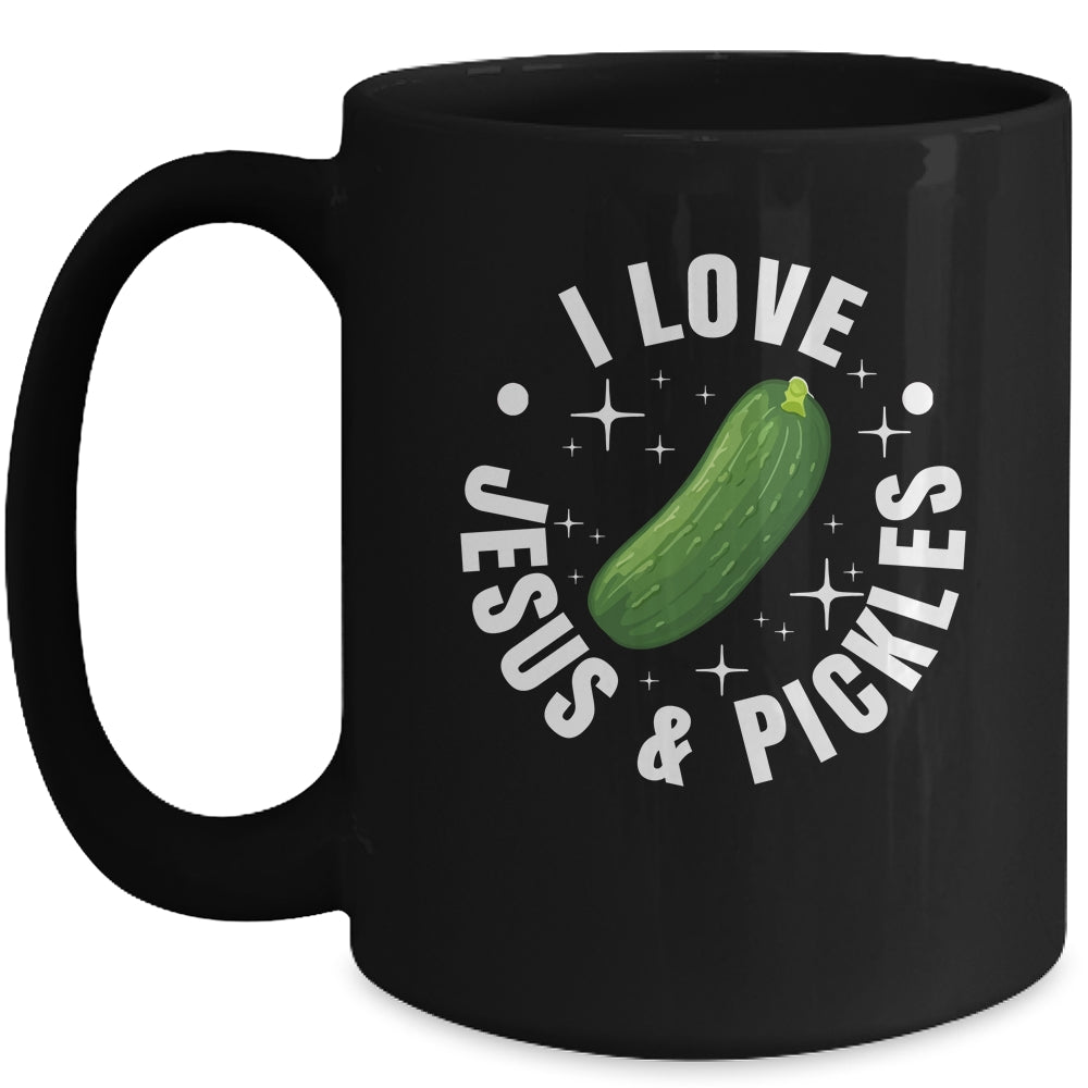 Cute Pickle Design For Men Women Kids Jesus Pickle Lovers Mug | siriusteestore