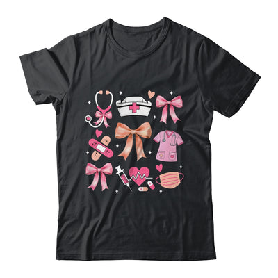 Cute Pink Coquette Bow Nurse Life Nursing Design For Women Shirt & Hoodie | siriusteestore