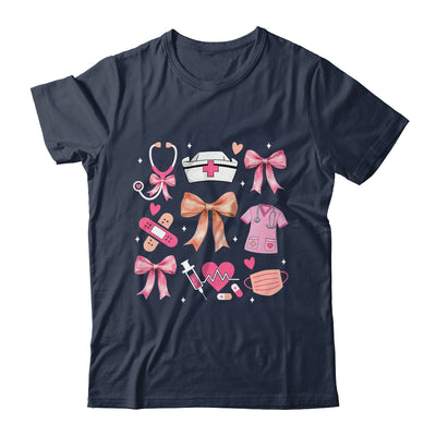 Cute Pink Coquette Bow Nurse Life Nursing Design For Women Shirt & Hoodie | siriusteestore