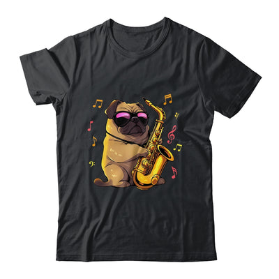 Cute Pug Saxophone Design For Men Women Band Sax Player Shirt & Hoodie | siriusteestore