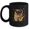 Cute Pug Saxophone Design For Men Women Band Sax Player Mug | siriusteestore