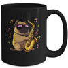 Cute Pug Saxophone Design For Men Women Band Sax Player Mug | siriusteestore