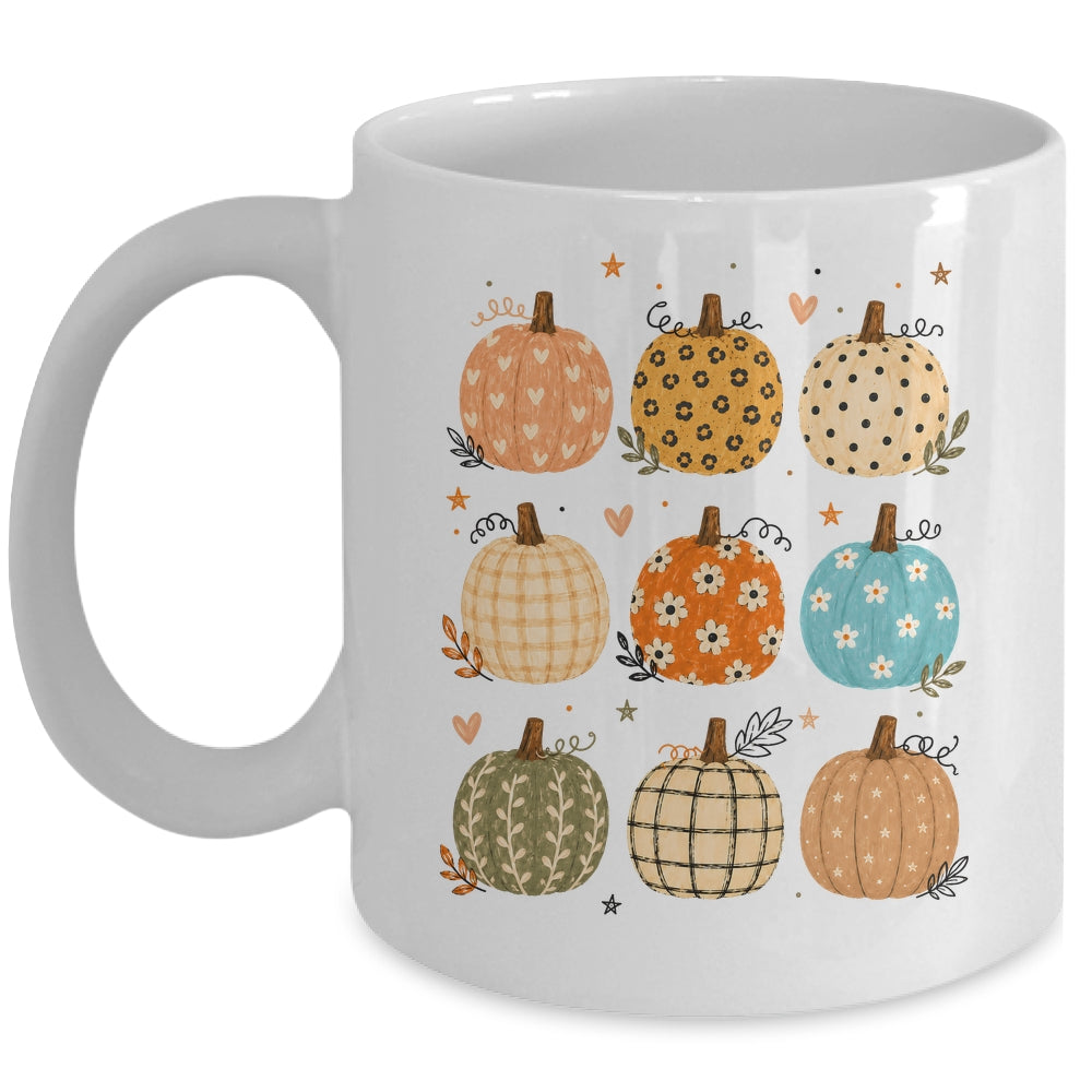 Cute Pumpkin Preppy Boho Fall Autumn Thanksgiving Coquette Mug | siriusteestore
