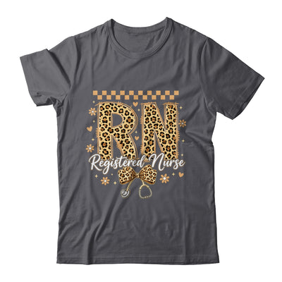 Cute RN Registered Nurse Leopard Nursing Coquette Women Shirt & Hoodie | siriusteestore