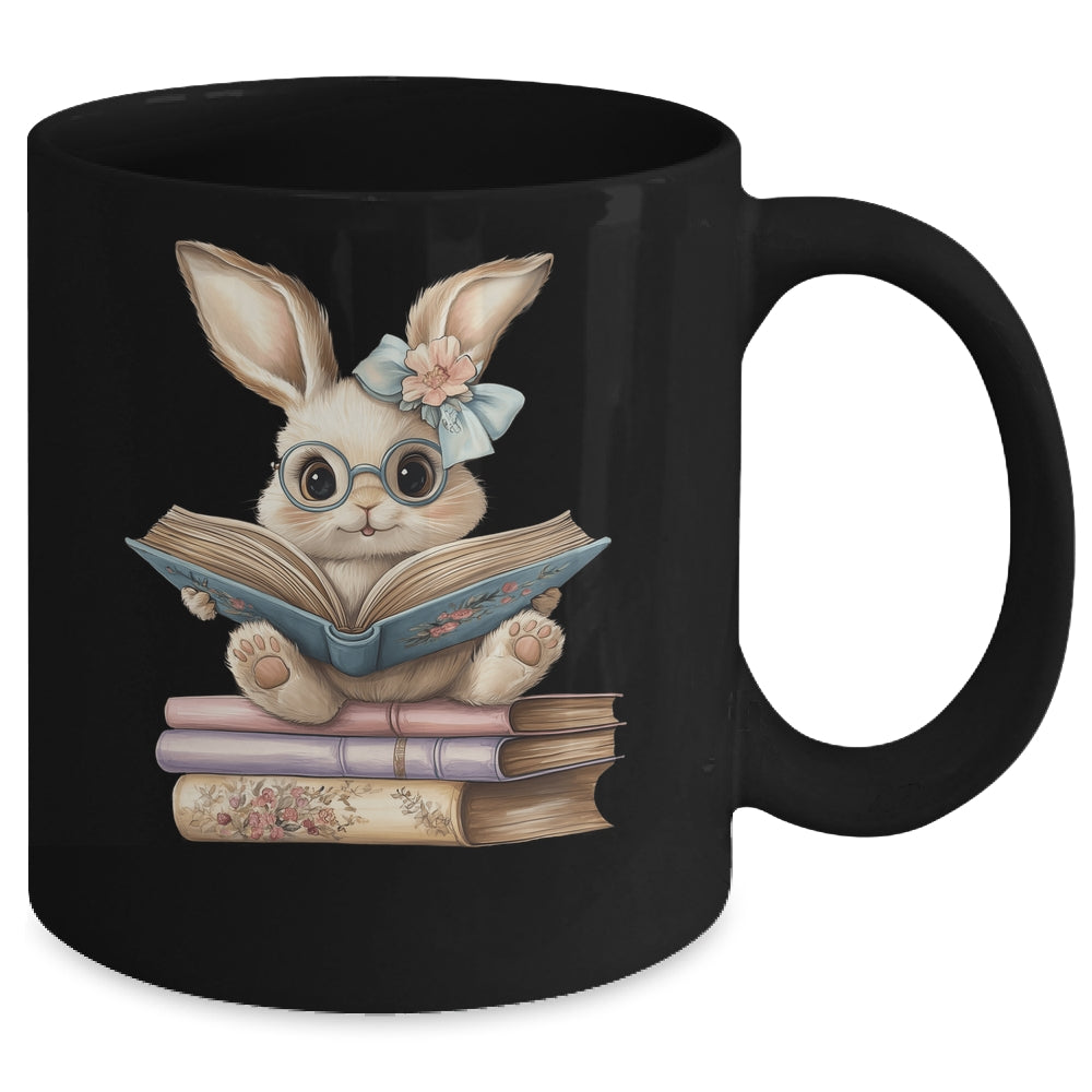 Cute Reading Bunny Easter Books Reader Teacher Girls Women Mug | siriusteestore
