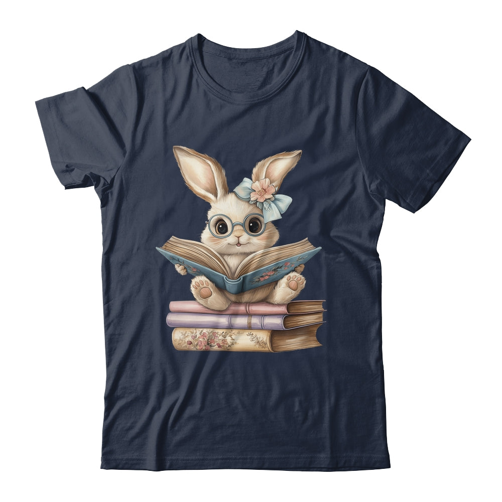 Cute Reading Bunny Easter Books Reader Teacher Girls Women Shirt & Hoodie | siriusteestore