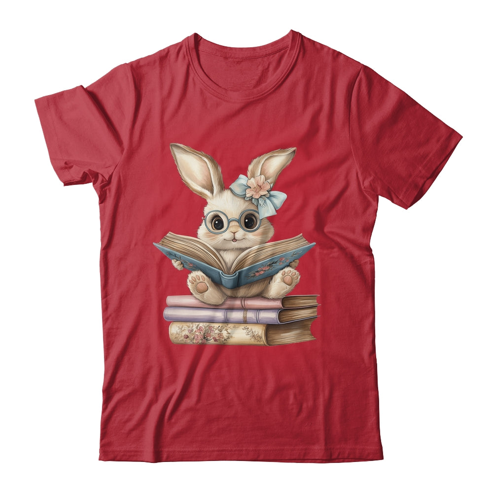 Cute Reading Bunny Easter Books Reader Teacher Girls Women Shirt & Hoodie | siriusteestore