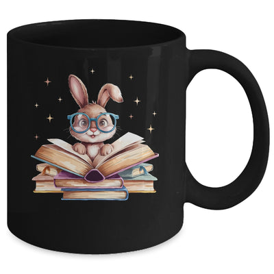 Cute Reading Bunny Glasses Books Bookworm Reader Teacher Mug | siriusteestore