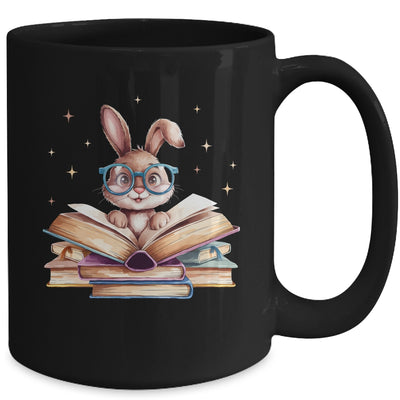 Cute Reading Bunny Glasses Books Bookworm Reader Teacher Mug | siriusteestore