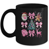 Cute Retro Coquette Bow Pink Christmas Tree Women Kids Girls Mug | siriusteestore