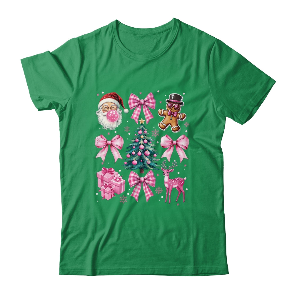 Cute Retro Coquette Bow Pink Christmas Tree Women Kids Girls Shirt & Sweatshirt | siriusteestore
