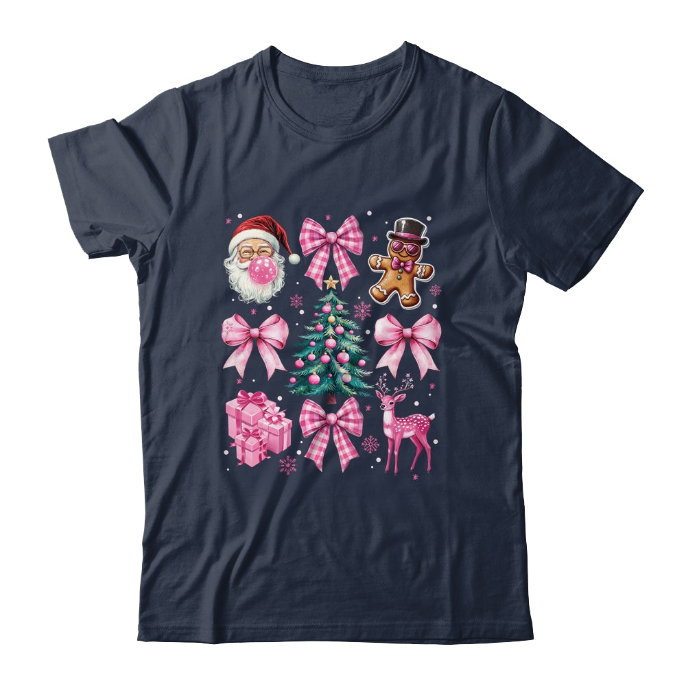 Cute Retro Coquette Bow Pink Christmas Tree Women Kids Girls Shirt & Sweatshirt | siriusteestore