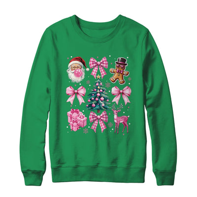 Cute Retro Coquette Bow Pink Christmas Tree Women Kids Girls Shirt & Sweatshirt | siriusteestore
