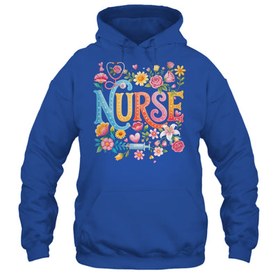 Cute Retro Groovy Nurse Flower Nursing Women Shirt & Tank Top | siriusteestore