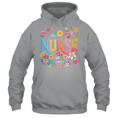 Cute Retro Groovy Nurse Flower Nursing Women Shirt & Tank Top | siriusteestore