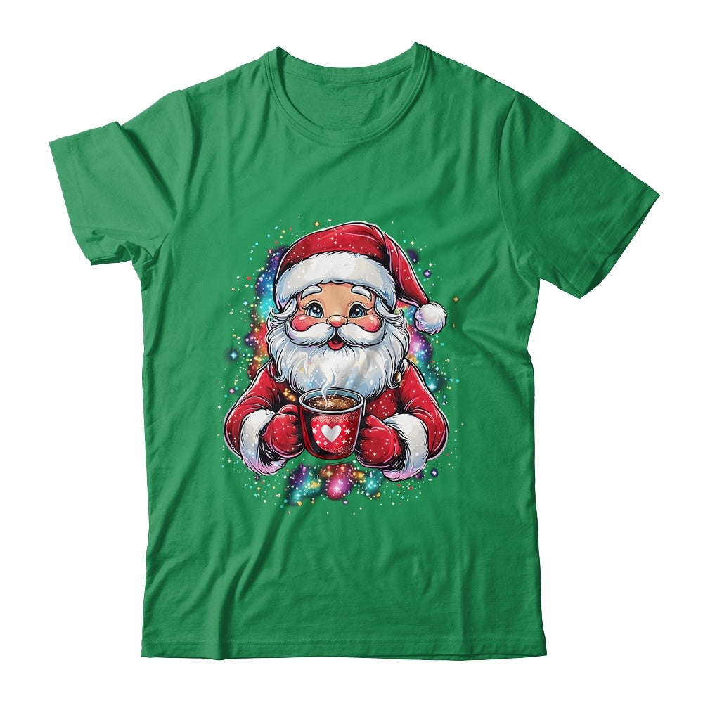 Cute Santa Claus Christmas Vibes Santa Hot Cocoa Girls Women Shirt & Sweatshirt | siriusteestore