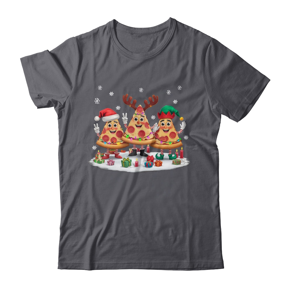 Cute Santa Reindeer Elf Pizza Christmas Womens Mens Kids Shirt & Sweatshirt | siriusteestore