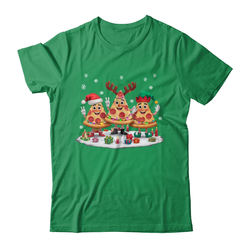 Cute Santa Reindeer Elf Pizza Christmas Womens Mens Kids Shirt & Sweatshirt | siriusteestore