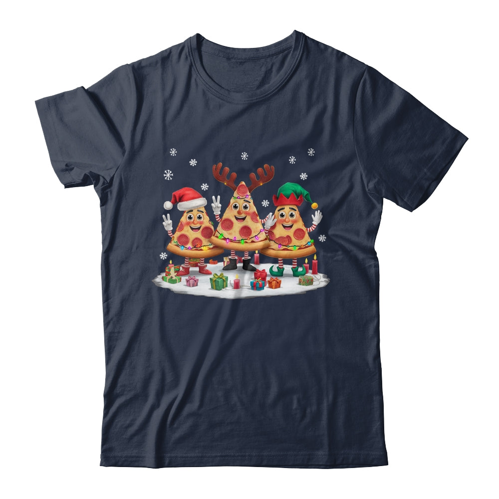 Cute Santa Reindeer Elf Pizza Christmas Womens Mens Kids Shirt & Sweatshirt | siriusteestore
