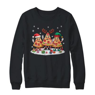 Cute Santa Reindeer Elf Pizza Christmas Womens Mens Kids Shirt & Sweatshirt | siriusteestore