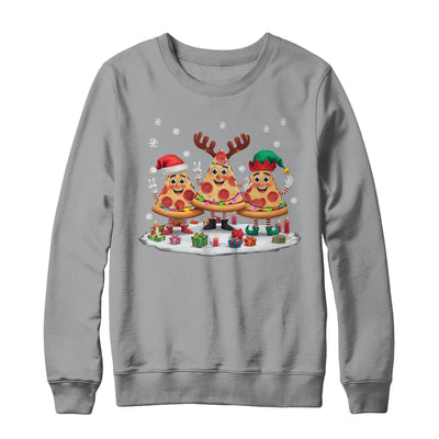 Cute Santa Reindeer Elf Pizza Christmas Womens Mens Kids Shirt & Sweatshirt | siriusteestore