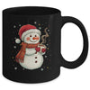 Cute Snowman Drink Coffee Winter Snowflake Snowman Christmas Mug | siriusteestore
