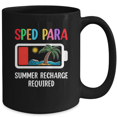 Cute Sped Para Summer Recharge Required Last Day Of School Mug | siriusteestore